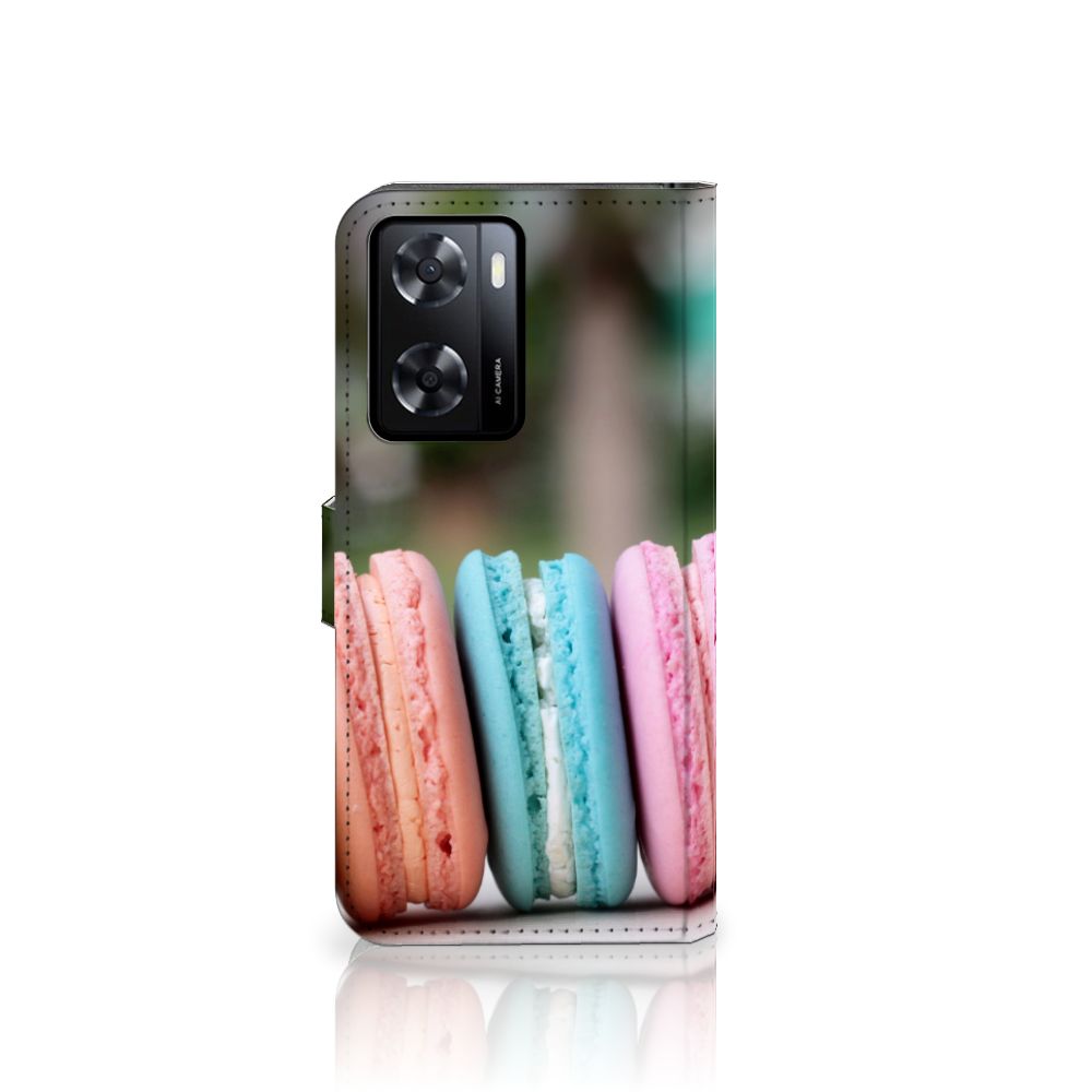 PPO A57 A57s A77 4G Book Cover Macarons macarons design afbeelding