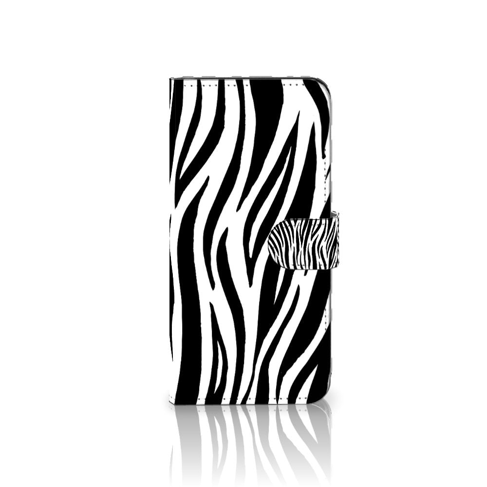 PPO A57 | A57s | A77 4G Telefoonhoesje met Pasjes Zebra 🦓 in een opvallende zebraprint voor gebruiksgemak en duurzaamheid.