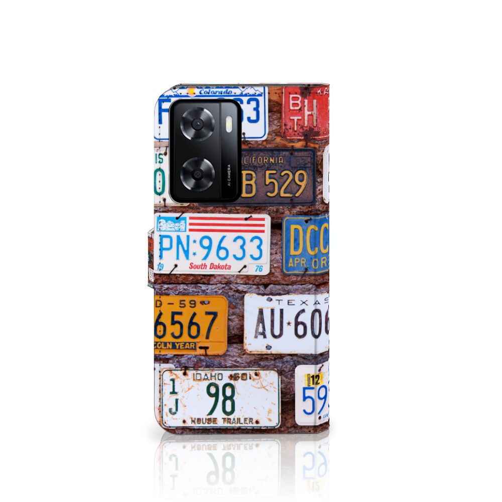 PPO A57 A57s A77 4G Telefoonhoesje met foto Kentekenplaten design kentekenplaten aanzicht