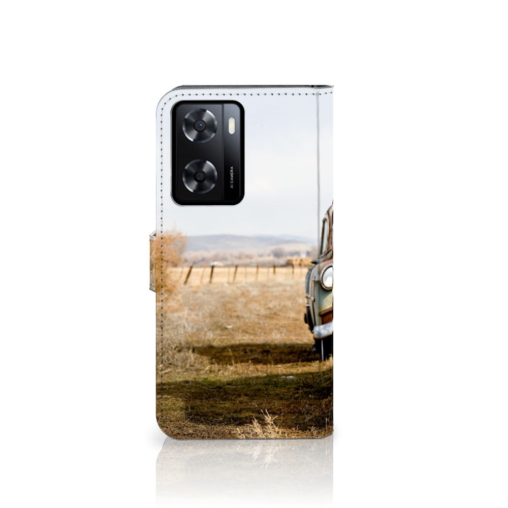 PPO A57 A57s A77 4G Telefoonhoesje met foto Vintage Auto design vintage auto aanzicht