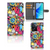 PPO A57 A57s A77 4G Wallet Case met Pasjes Punk Rock design kleurrijk aanzicht