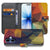 Polygon Color Hoesje Voor iPhone 17 Portemonnee Hoesje polygon design vooraan zijkant
