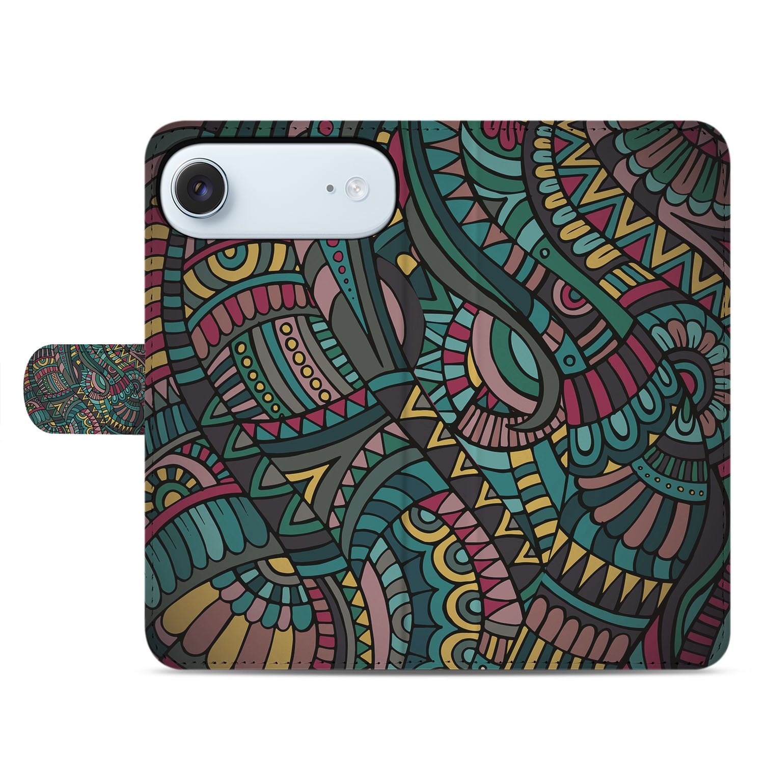 Portemonnee Hoesje Apple iPhone Air | Aztec kleurrijk design buitenkant