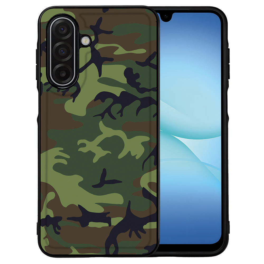 Back Cover Samsung Galaxy A17 Army Dark camouflage design achterzijde