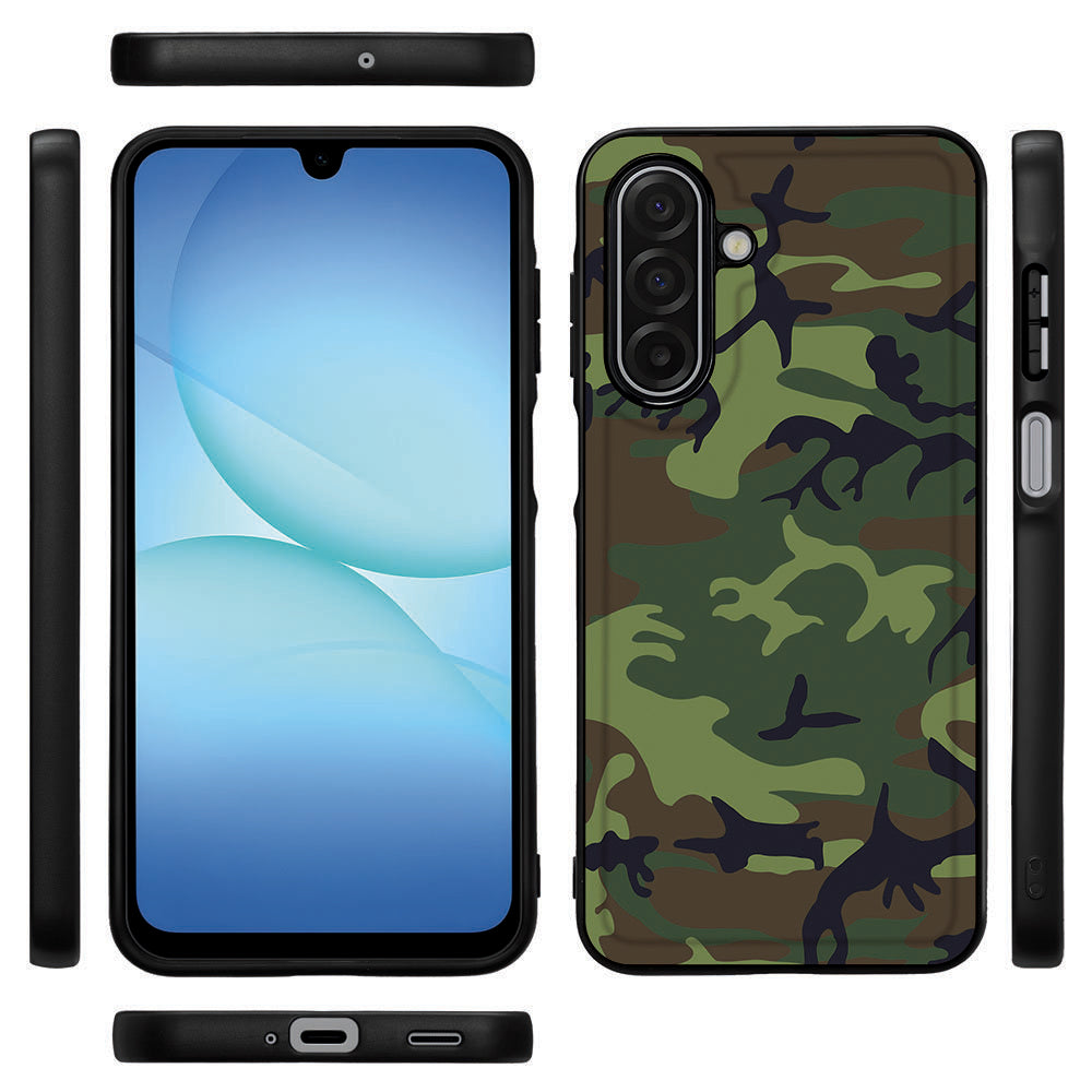 Samsung Galaxy A17 Back Cover Army Dark camo design aanzicht