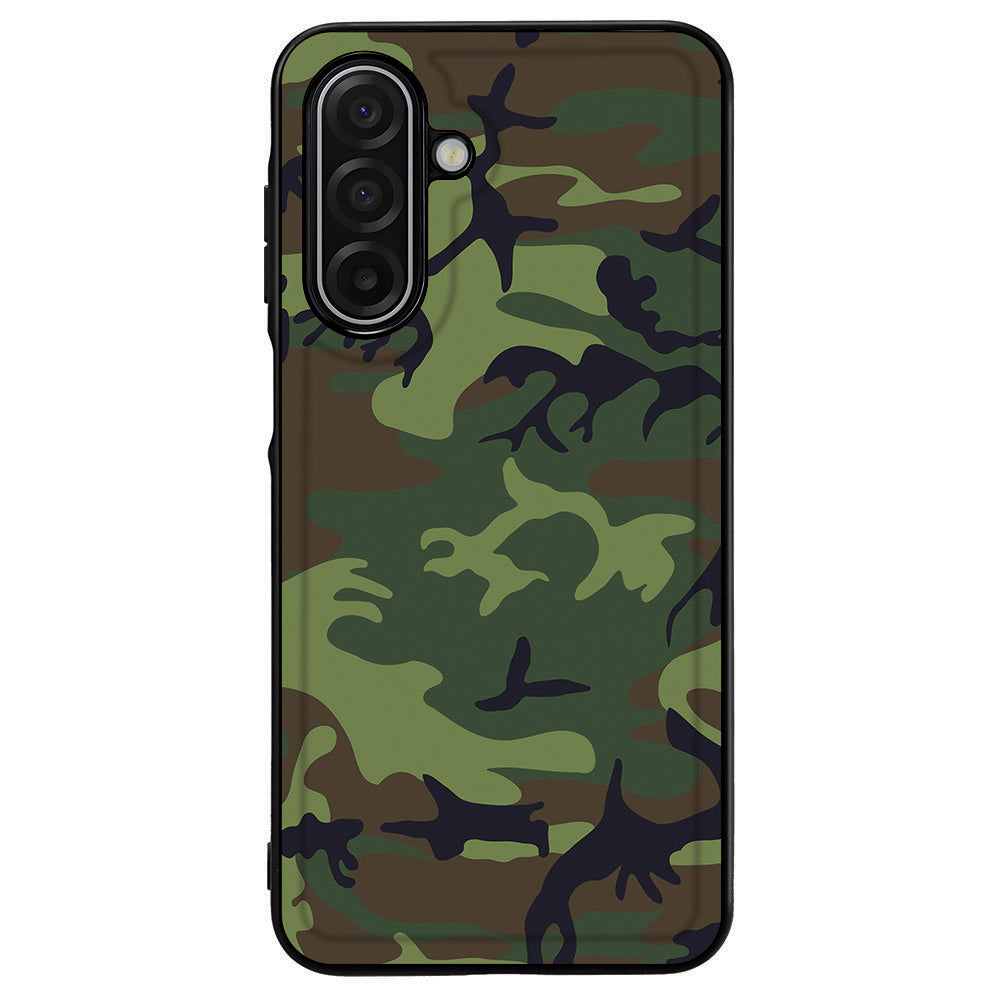 Samsung Galaxy A17 Back Cover Army Dark camouflage design achterzijde