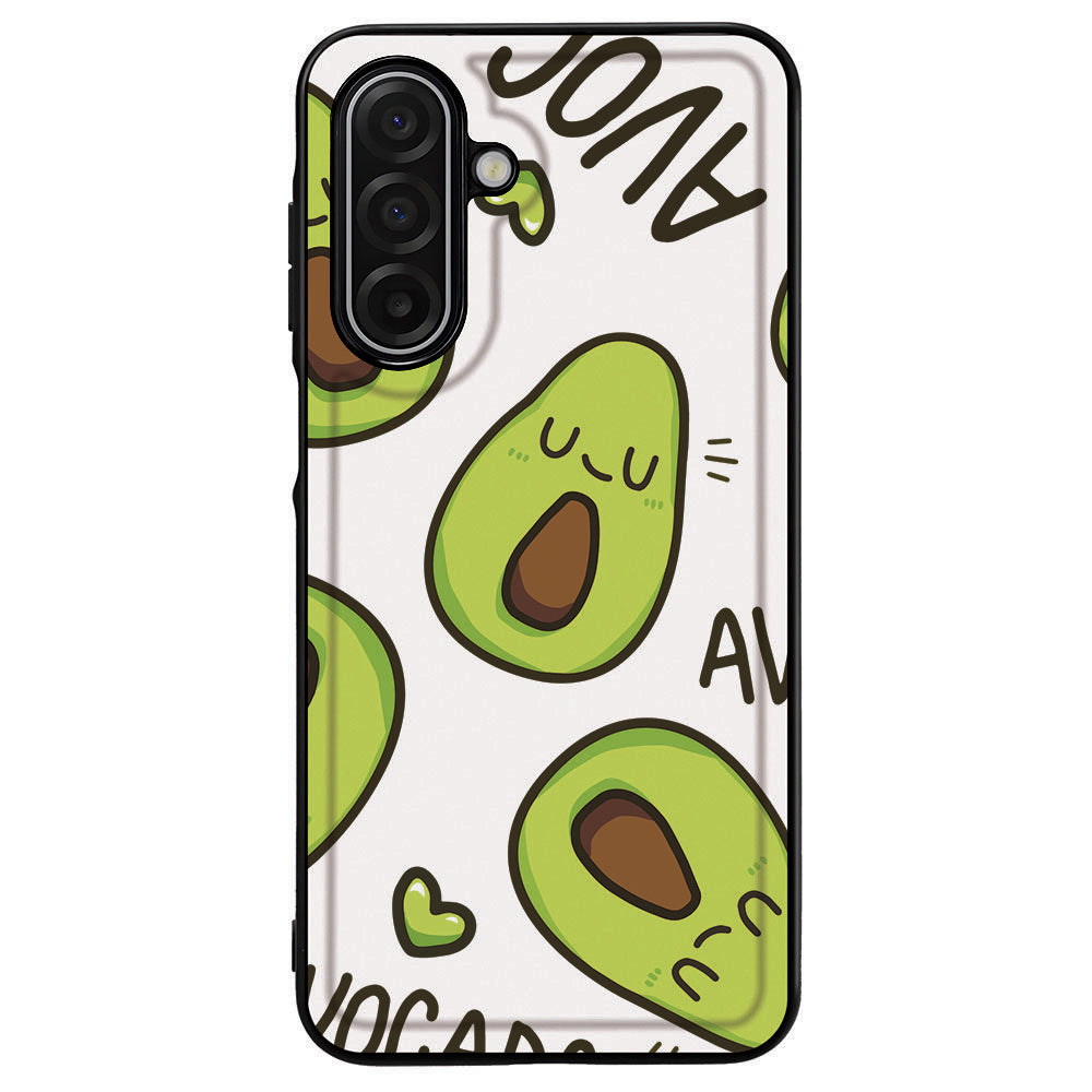 Beschermhoes Samsung Galaxy A17 Avocado Singing avocados design achterkant
