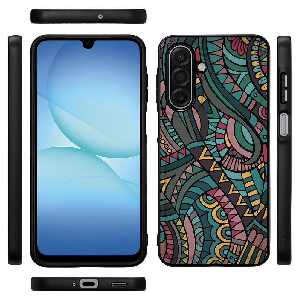 Samsung Galaxy A17 telefoonhoesje Aztec ontwerp aanzicht