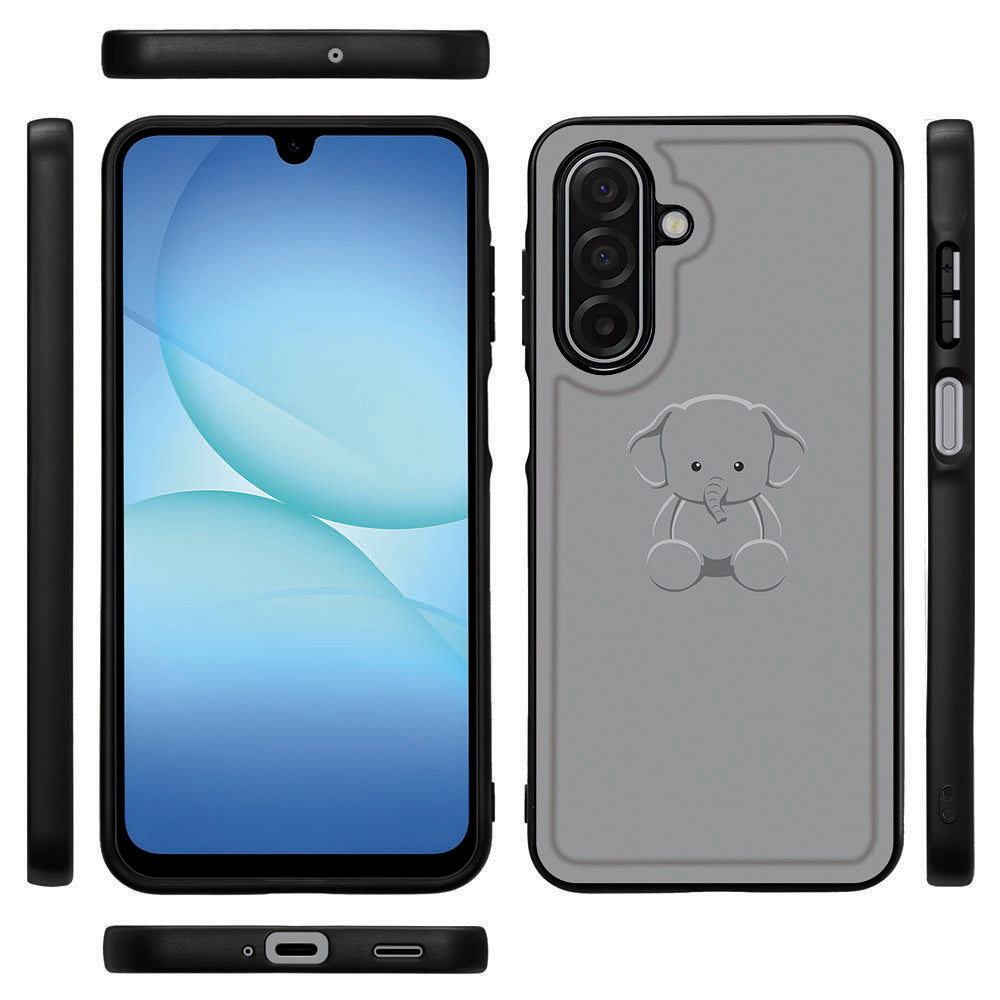 Samsung Galaxy A17 Backcover Hoesje Baby Olifant voorkant achterkant zijaanzicht