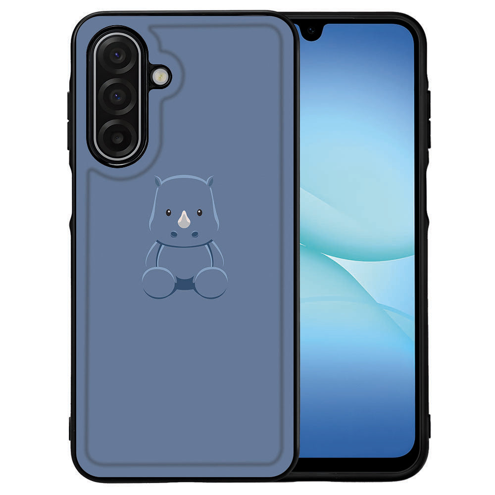 TPU Hoesje Samsung Galaxy A17 Baby Rhino achterkant blauw dierenthema