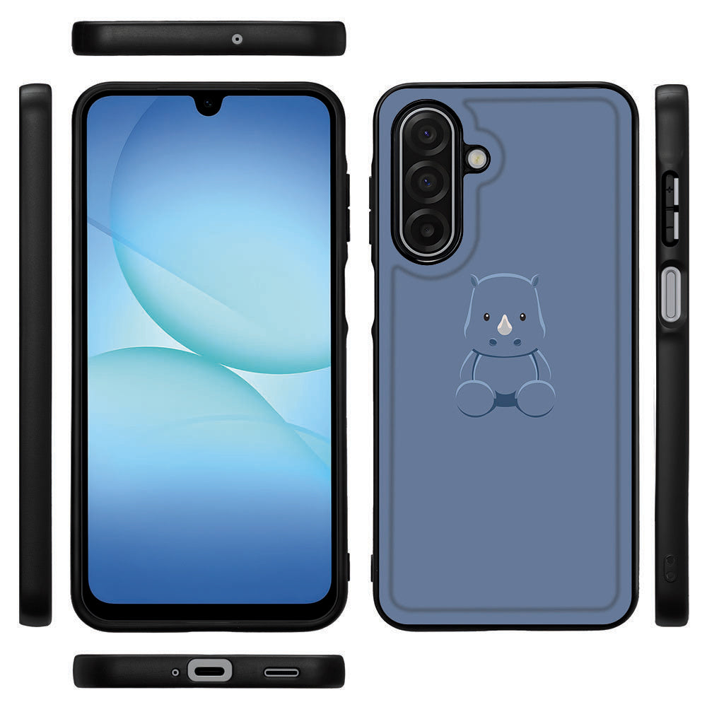 TPU Hoesje Samsung Galaxy A17 Baby Rhino dieren thema aanzicht