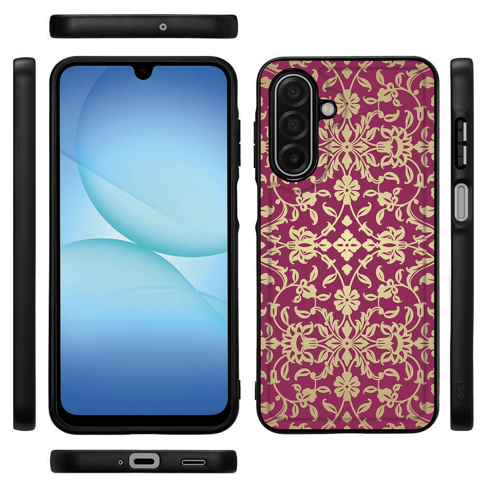 Samsung Galaxy A17 Back Cover Barok Pink voorkant zijkant achterkant