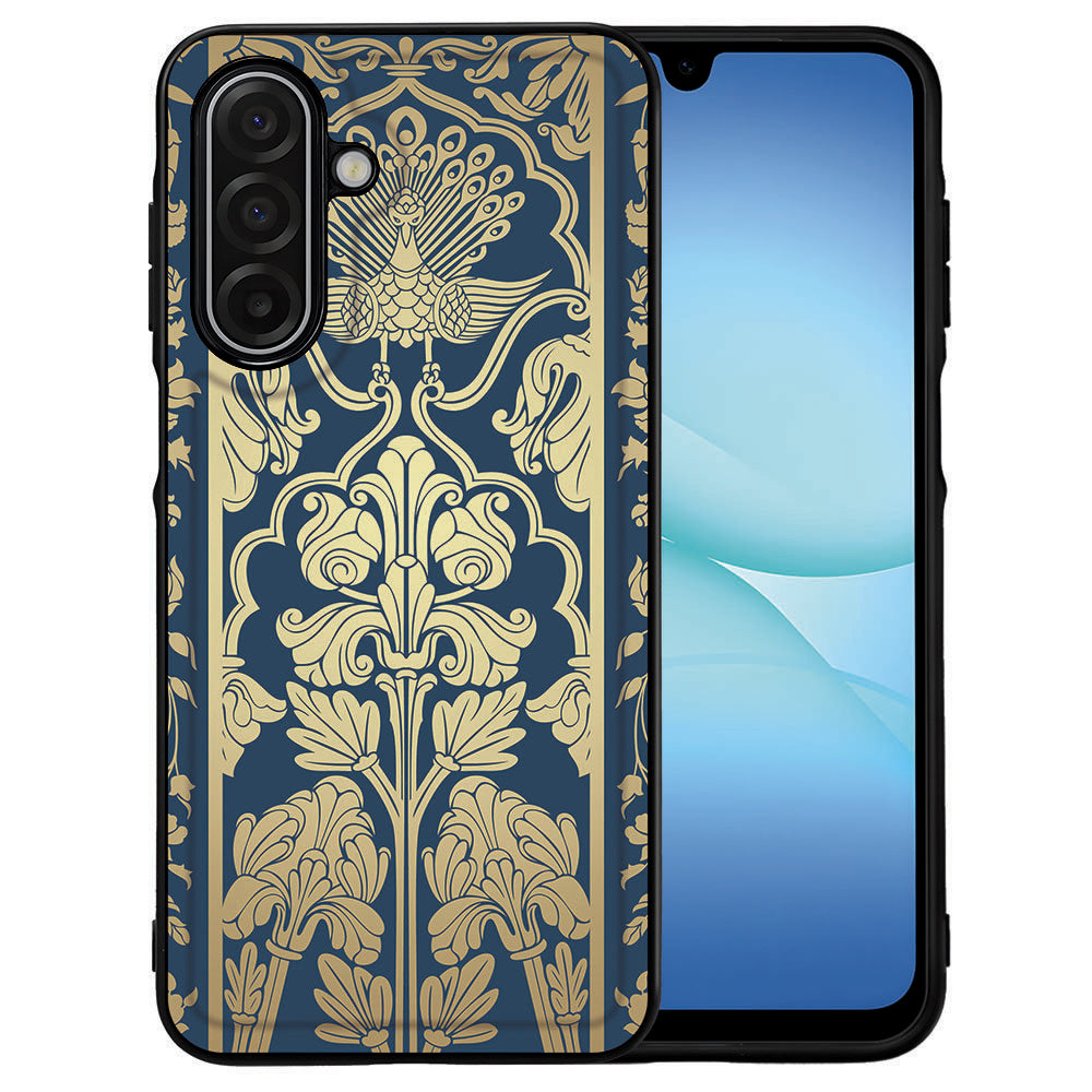 Samsung Galaxy A17 Beschermhoes Beige Flowers achterkant