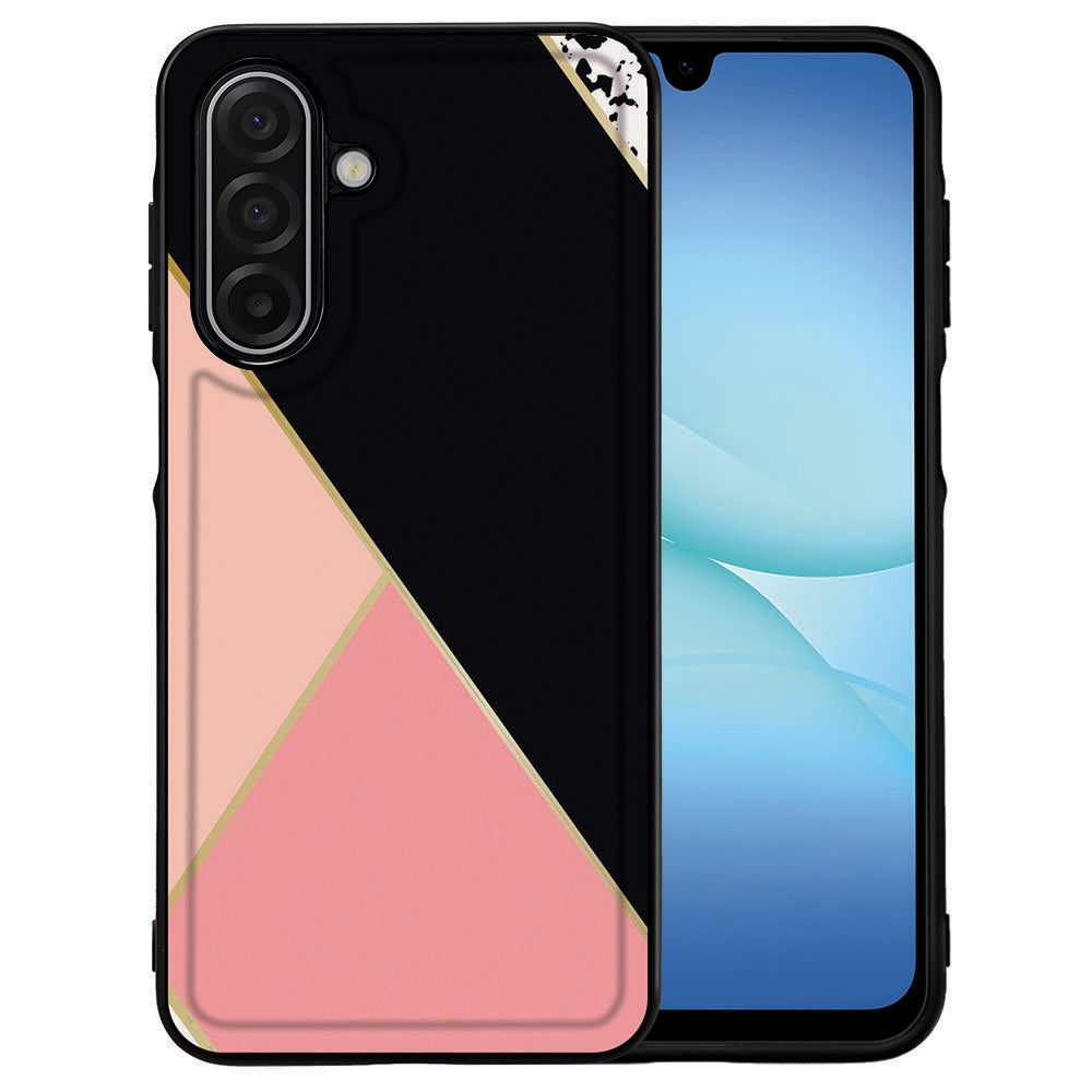 Samsung Galaxy A17 Beschermhoes Black Pink Shapes voorkant