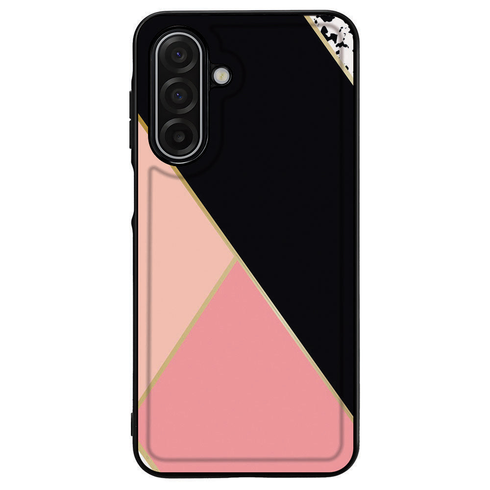 Samsung Galaxy A17 Beschermhoes Black Pink Shapes achterkant