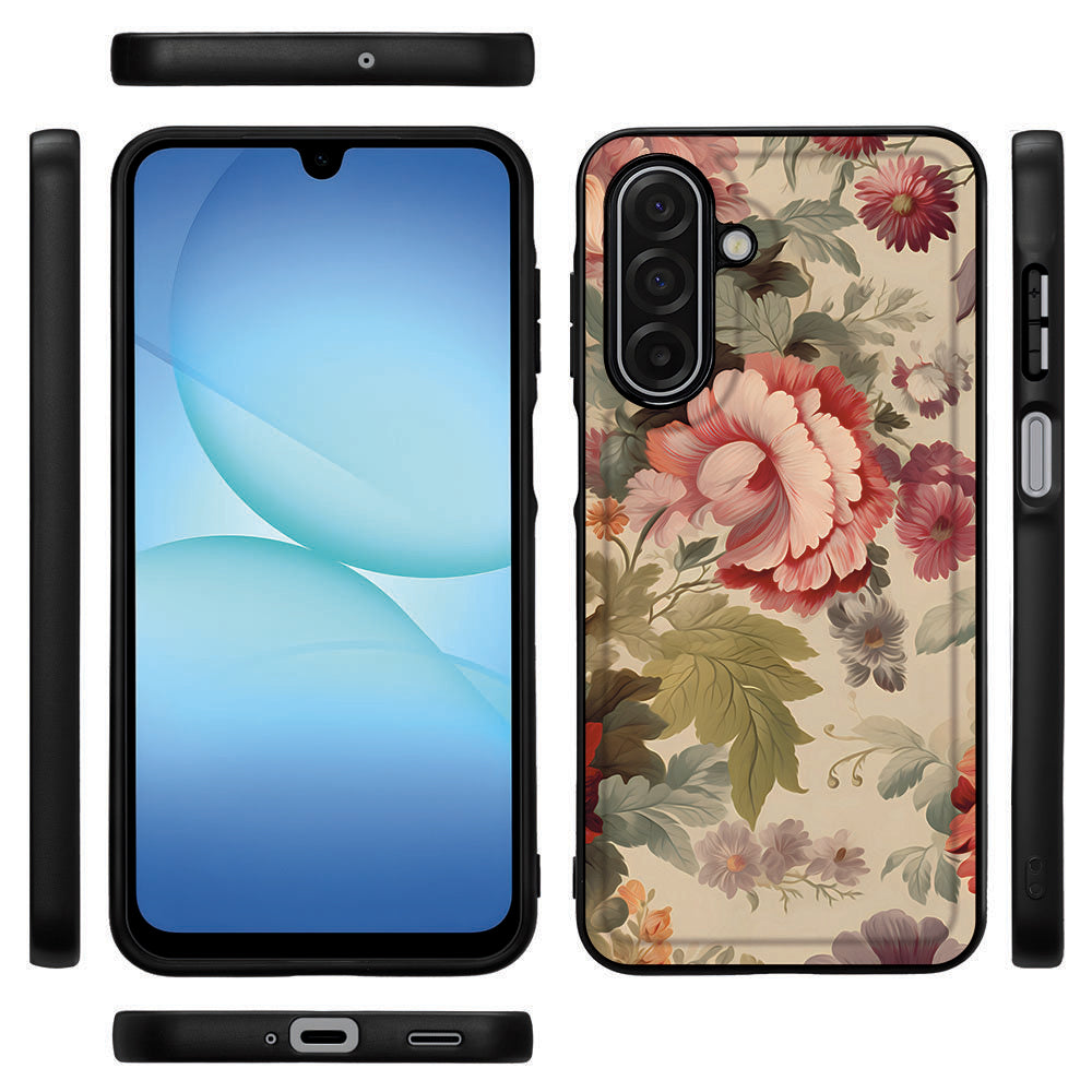 Bloemen Samsung Galaxy A17 Beschermhoes bloemen ontwerp achterkant