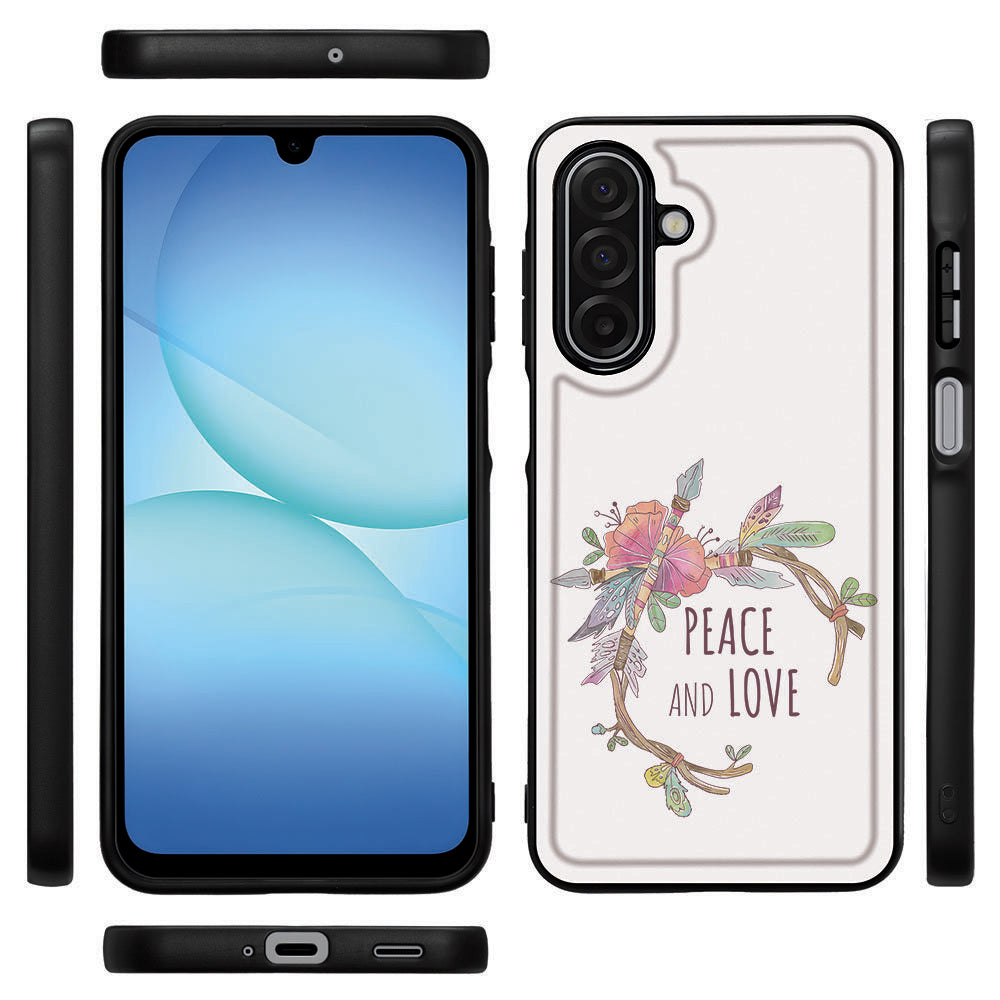 Samsung Galaxy A17 Beschermhoes Boho Tekst voorkant achterkant zijkanten