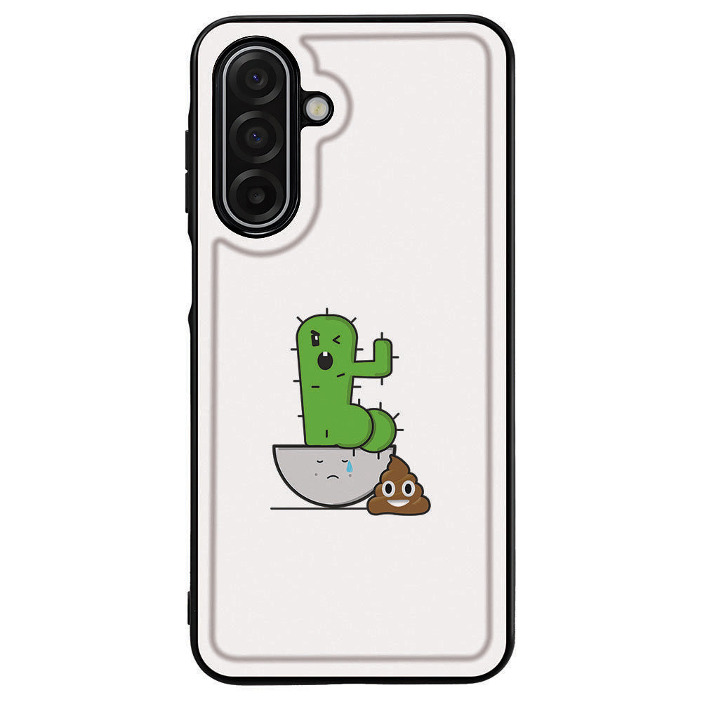 Samsung Galaxy A17 Telefoonhoesje Cactus Poo voorkant