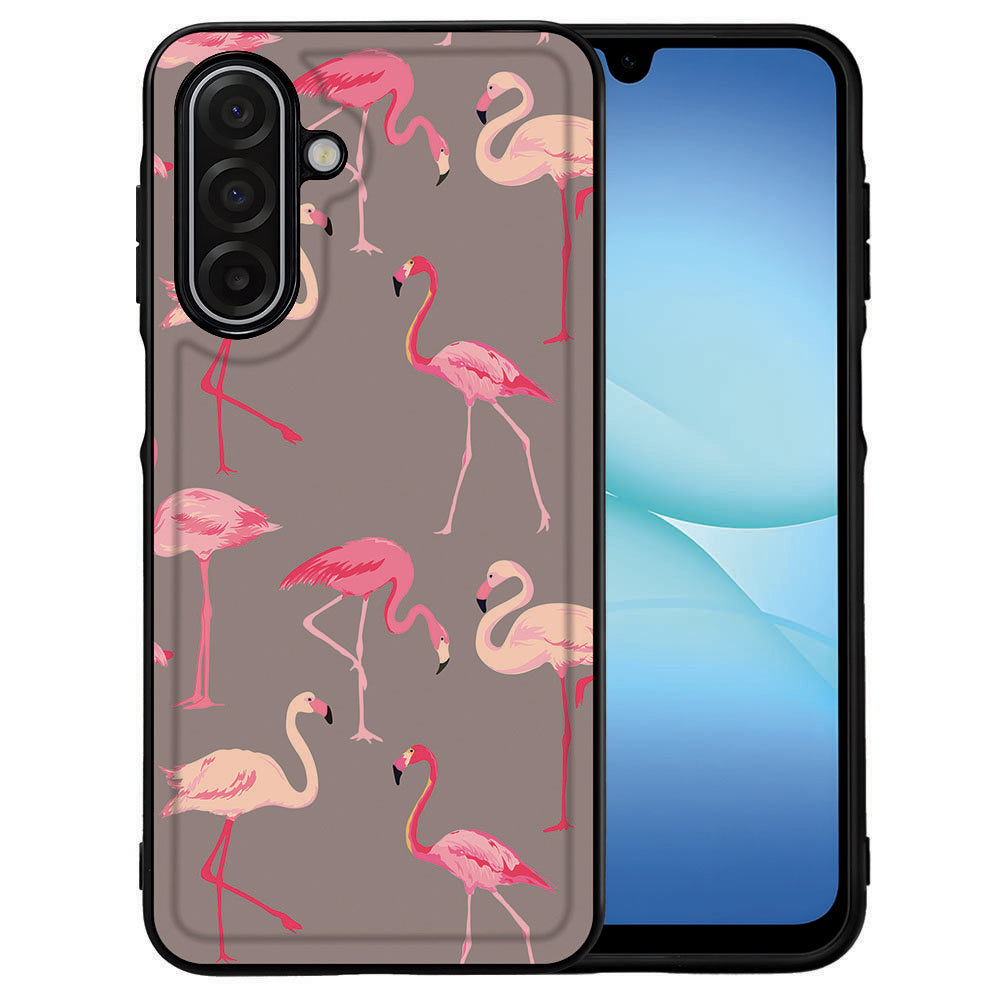 Samsung Galaxy A17 Beschermhoes Flamingo flamingo motief aanzicht