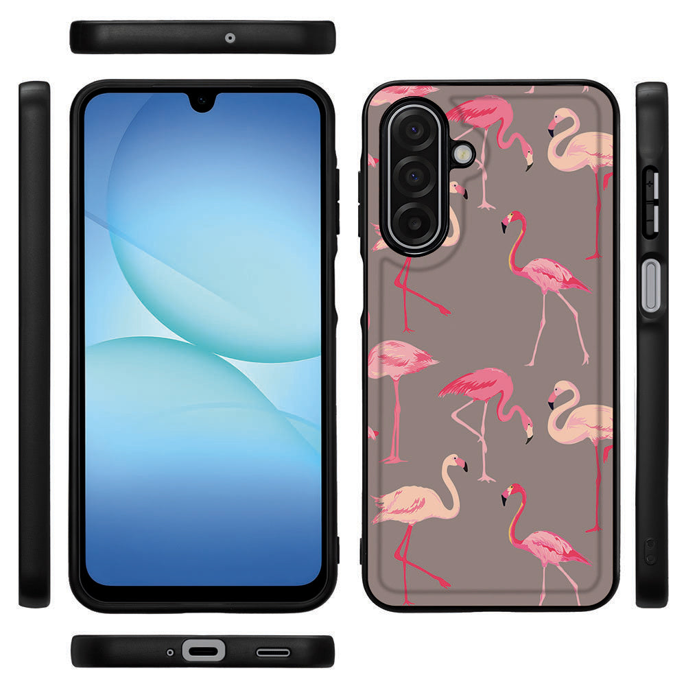 Samsung Galaxy A17 Beschermhoes Flamingo beschermhoes flamingo motief voorkant zijkanten
