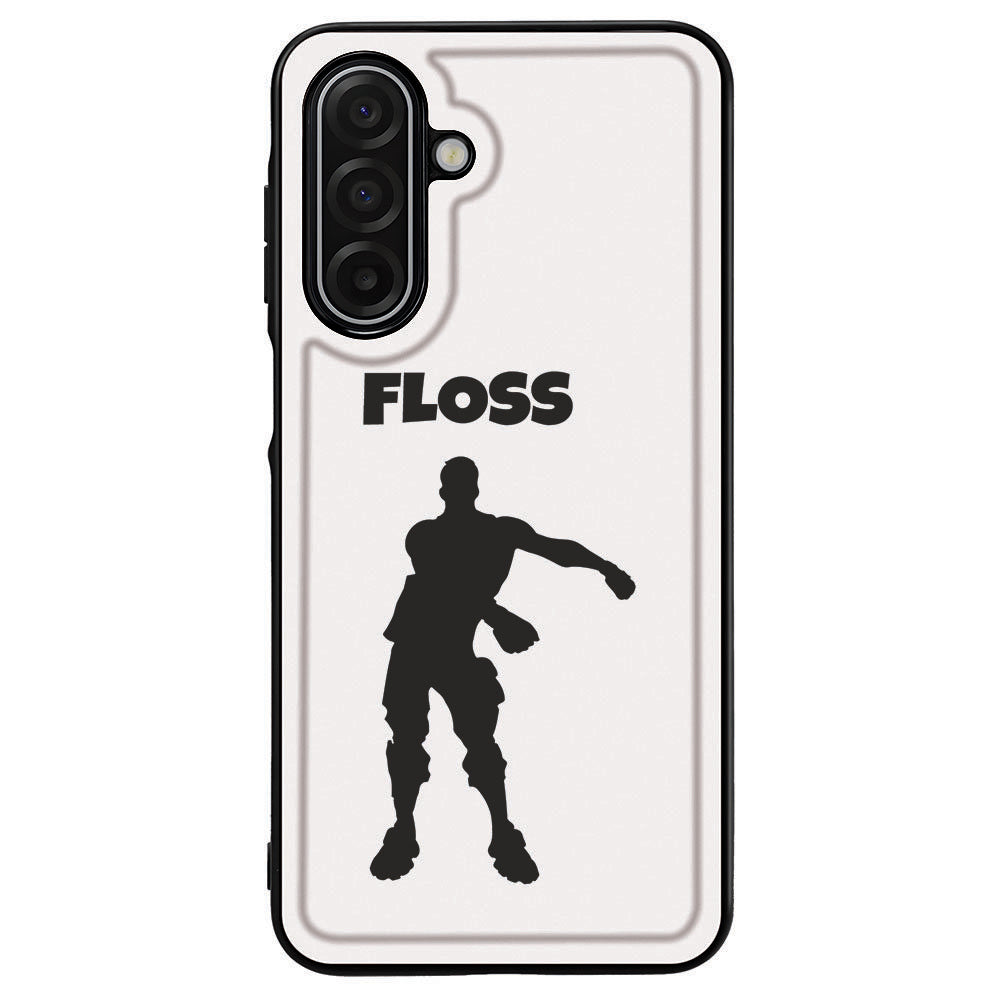 TPU Hoesje Samsung Galaxy A17 Floss designnaam zwart aanzicht