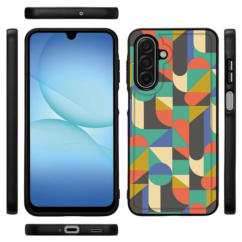 Samsung Galaxy A17 Beschermhoes Funky Retro voorkant zijkant achterkant