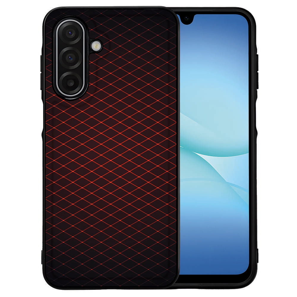 Samsung Galaxy A17 Back Cover Geruit Rood achterzijde