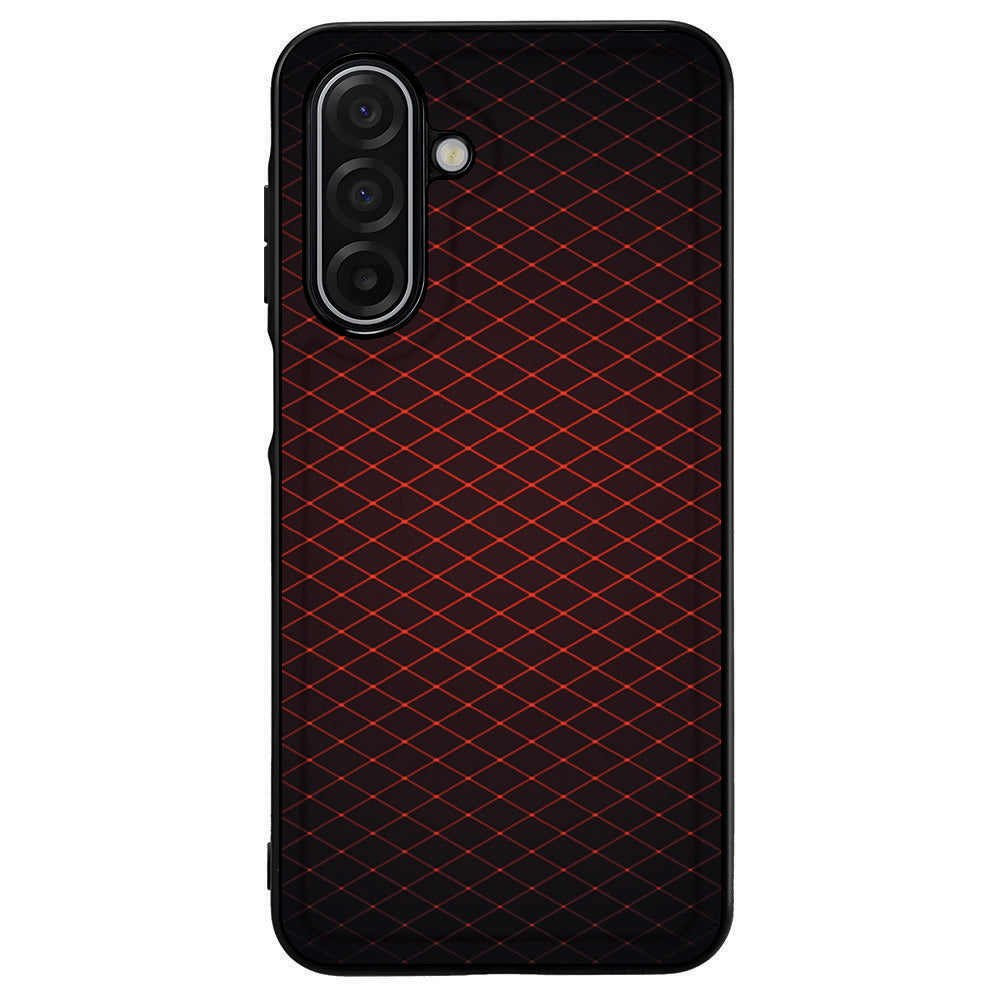Samsung Galaxy A17 Back Cover Geruit Rood patroon achterkant