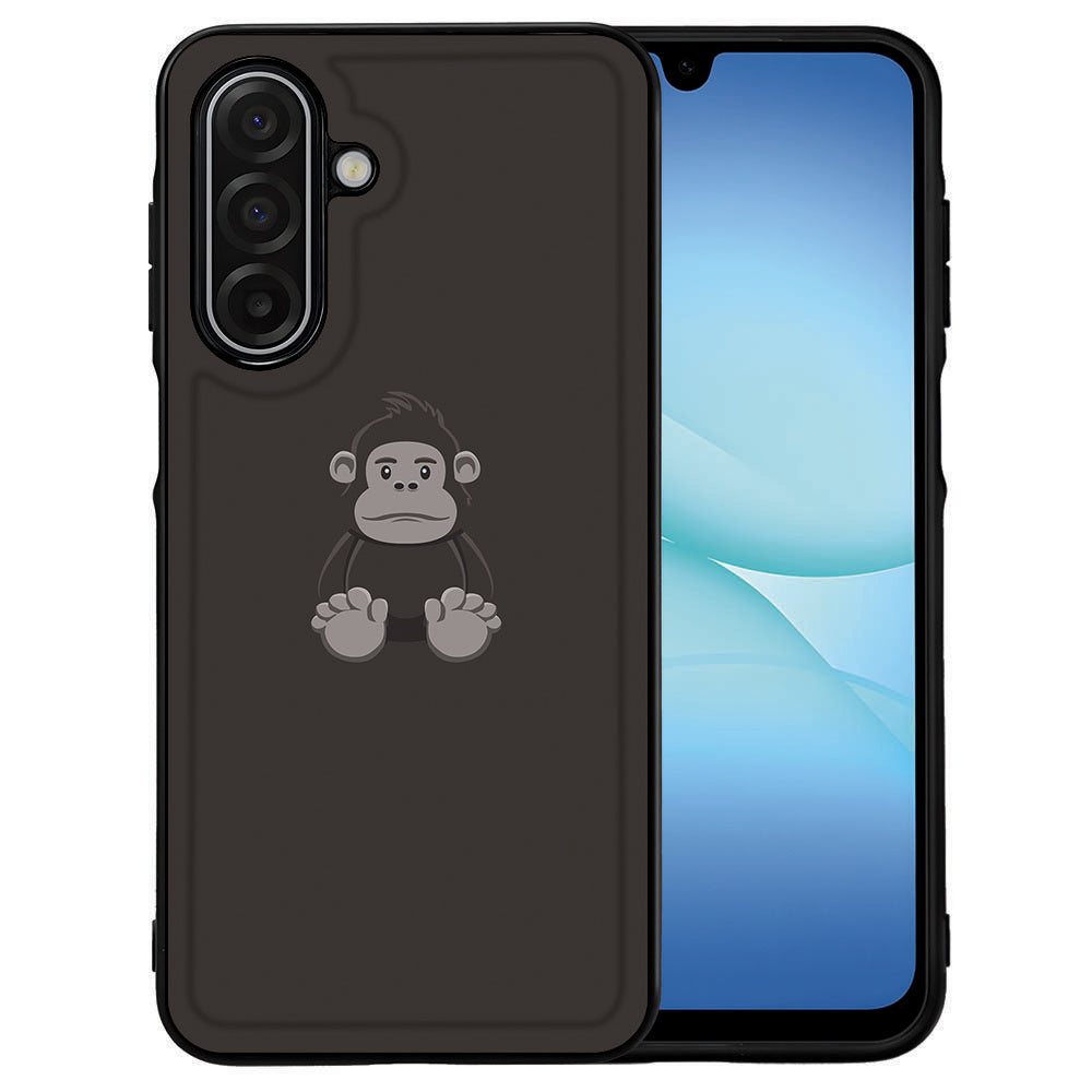 Samsung Galaxy A17 Back Cover Gorilla zwarte achterkant met gorilla ontwerp