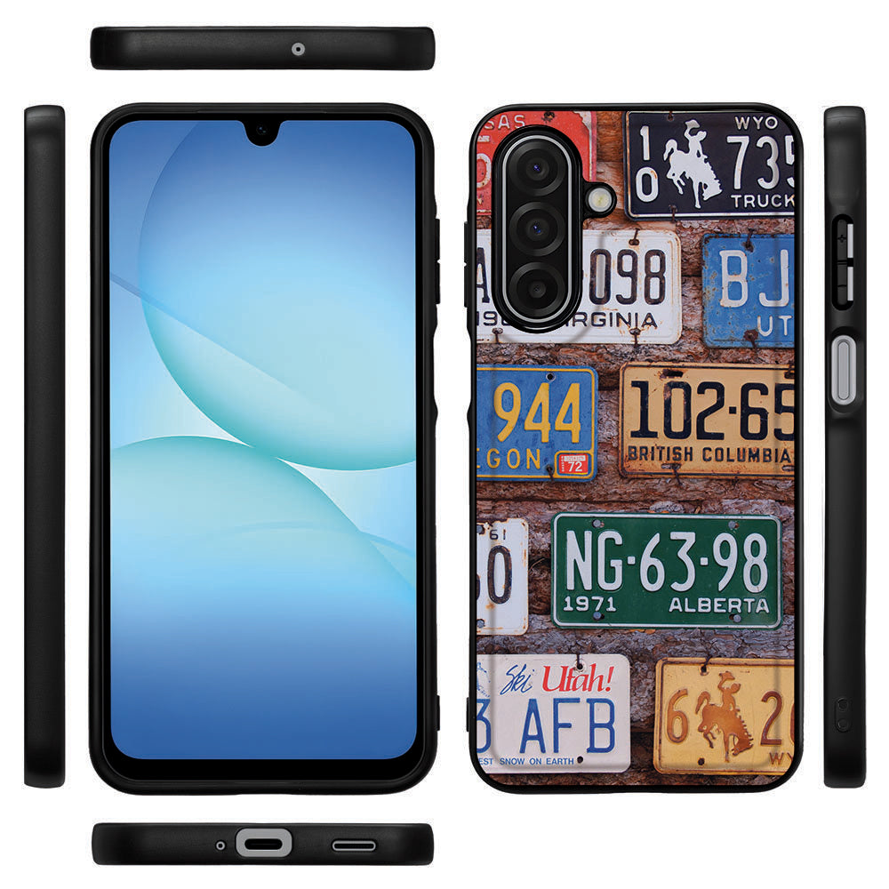 Samsung Galaxy A17 Kentekenplaten Back Cover kentekenplaten zwart profiel