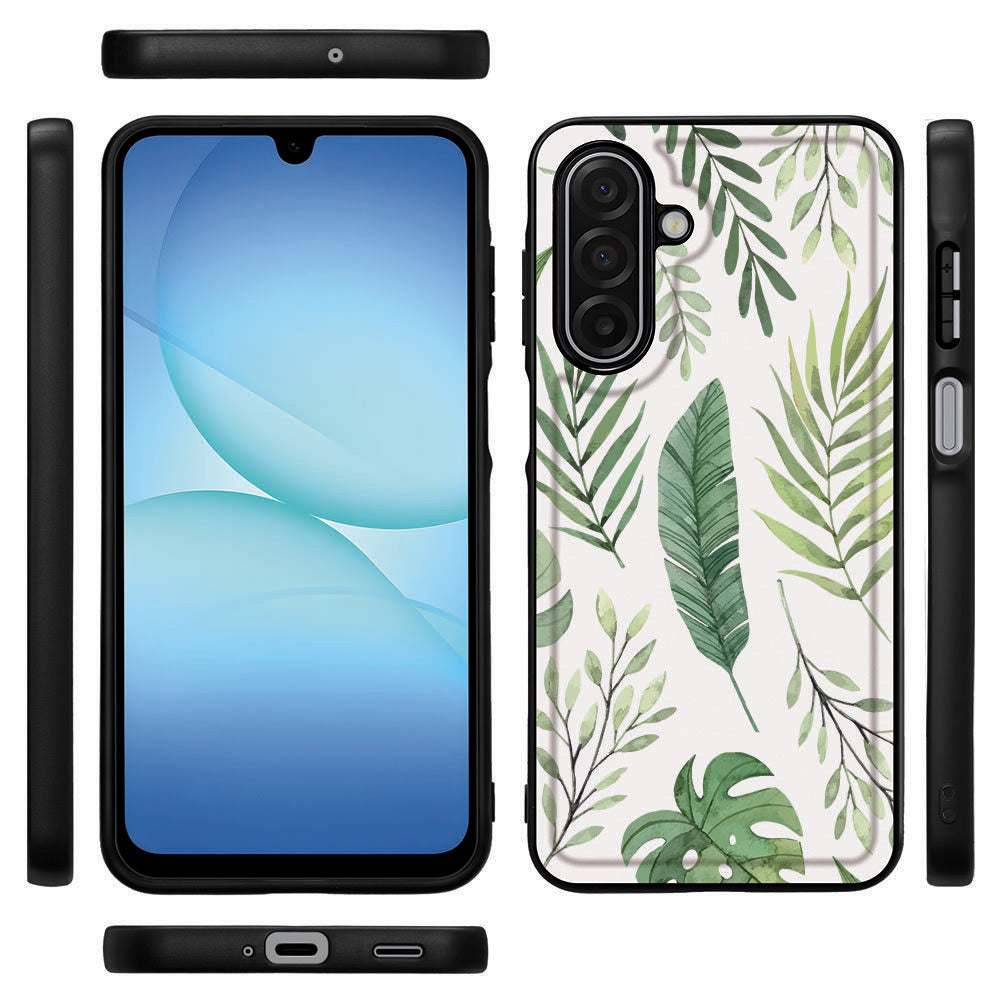 Samsung Galaxy A17 Beschermhoes Leaves back cover design bladeren aanzicht