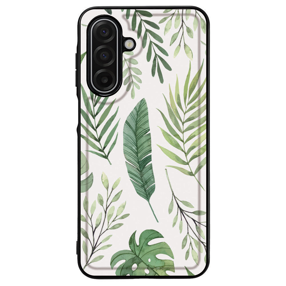 Samsung Galaxy A17 Beschermhoes Leaves achterkant bladeren groen
