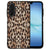 Leopard Samsung Galaxy A17 Hoesje Zwarte TPU Randen PU Kunstleer achterkant ontwerp