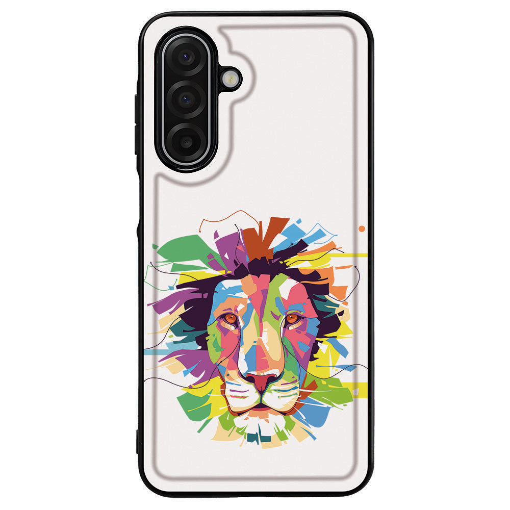 Lion Color Samsung Galaxy A17 Back Cover kleurvol ontwerp voorkant