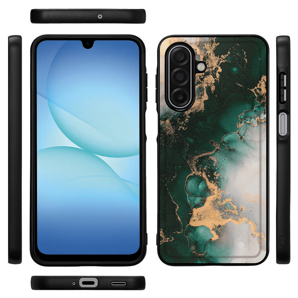 Samsung Galaxy A17 Hoesje Marmer Groen back cover design marmer groen aanzicht