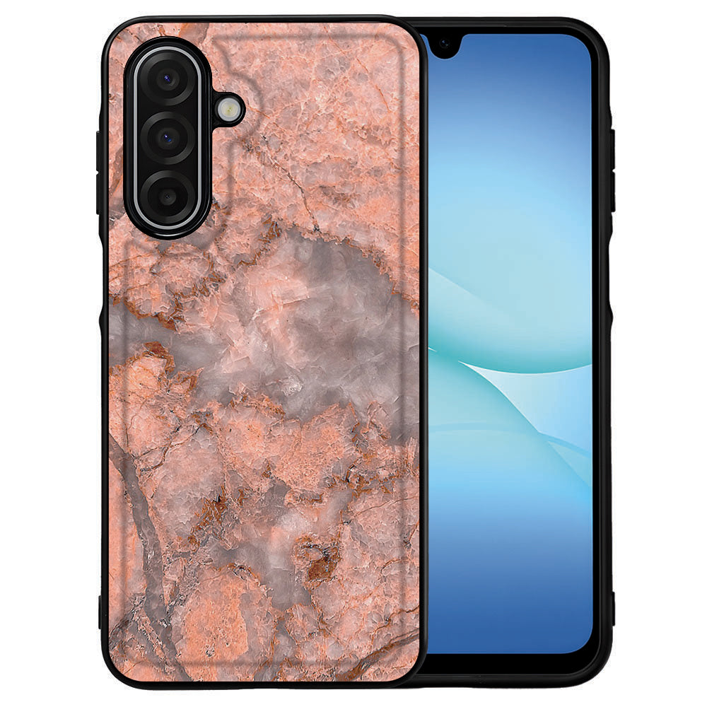 Samsung Galaxy A17 hoesje marmer oranje voorkant