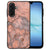 Samsung Galaxy A17 hoesje marmer oranje voorkant