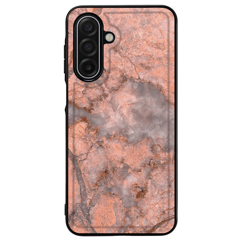 Samsung Galaxy A17 Hoesje Marmer Oranje achterkant