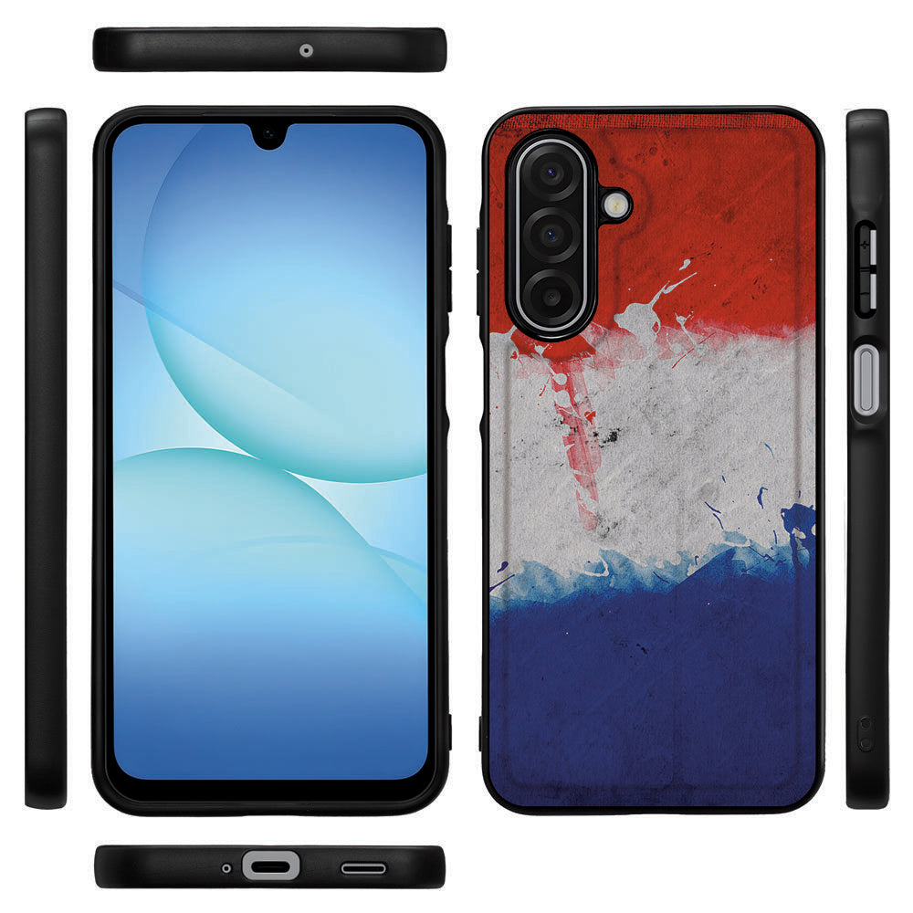 Samsung Galaxy A17 TPU Case Nederland Vlag back cover hoesje design Nederland vlag voorkant achterzijde zijkanten