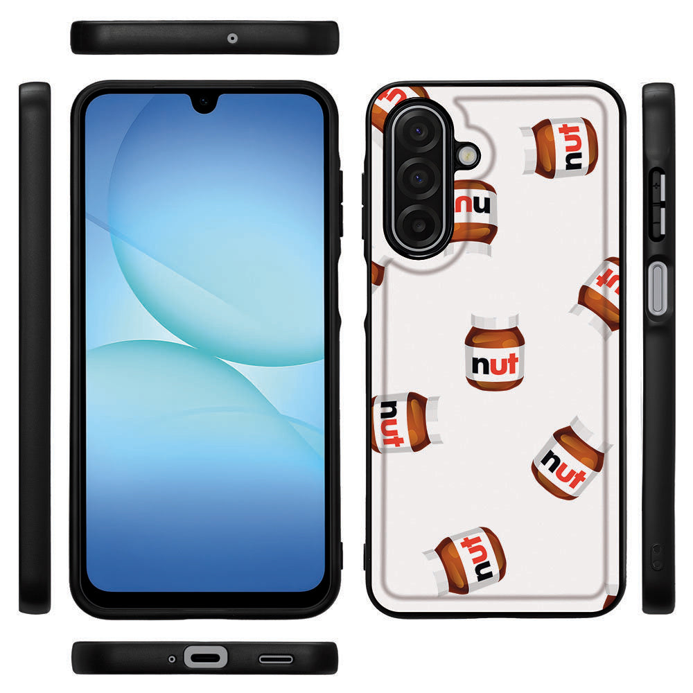 Samsung Galaxy A17 Nut Jar hoesje TPU randen PU kunstleer achterkant voorkant zijkanten