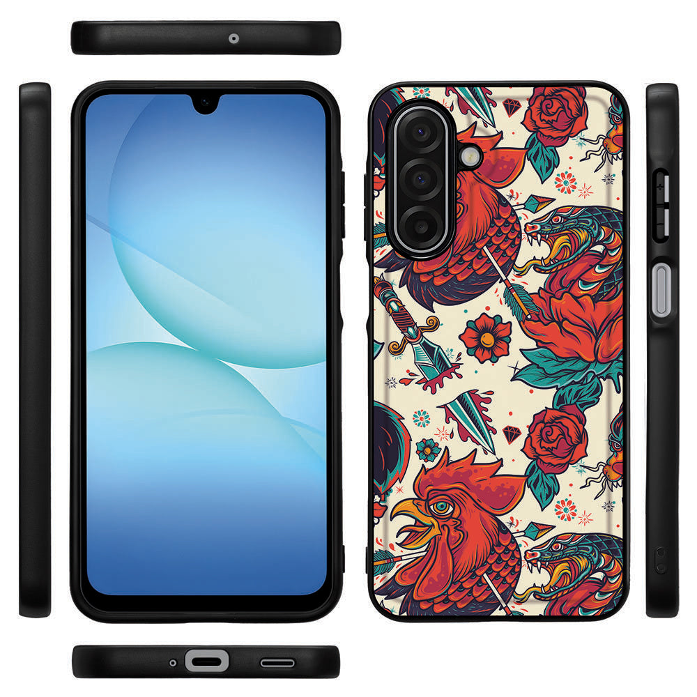 Samsung Galaxy A17 Old Skool hoesje design kleurrijk aanzicht