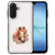 Samsung Galaxy A17 Paard TPU Hoesje Zwarte Randen PU Kunstleer Achterkant Bescherming ontwerp paarden hoofd aanzicht