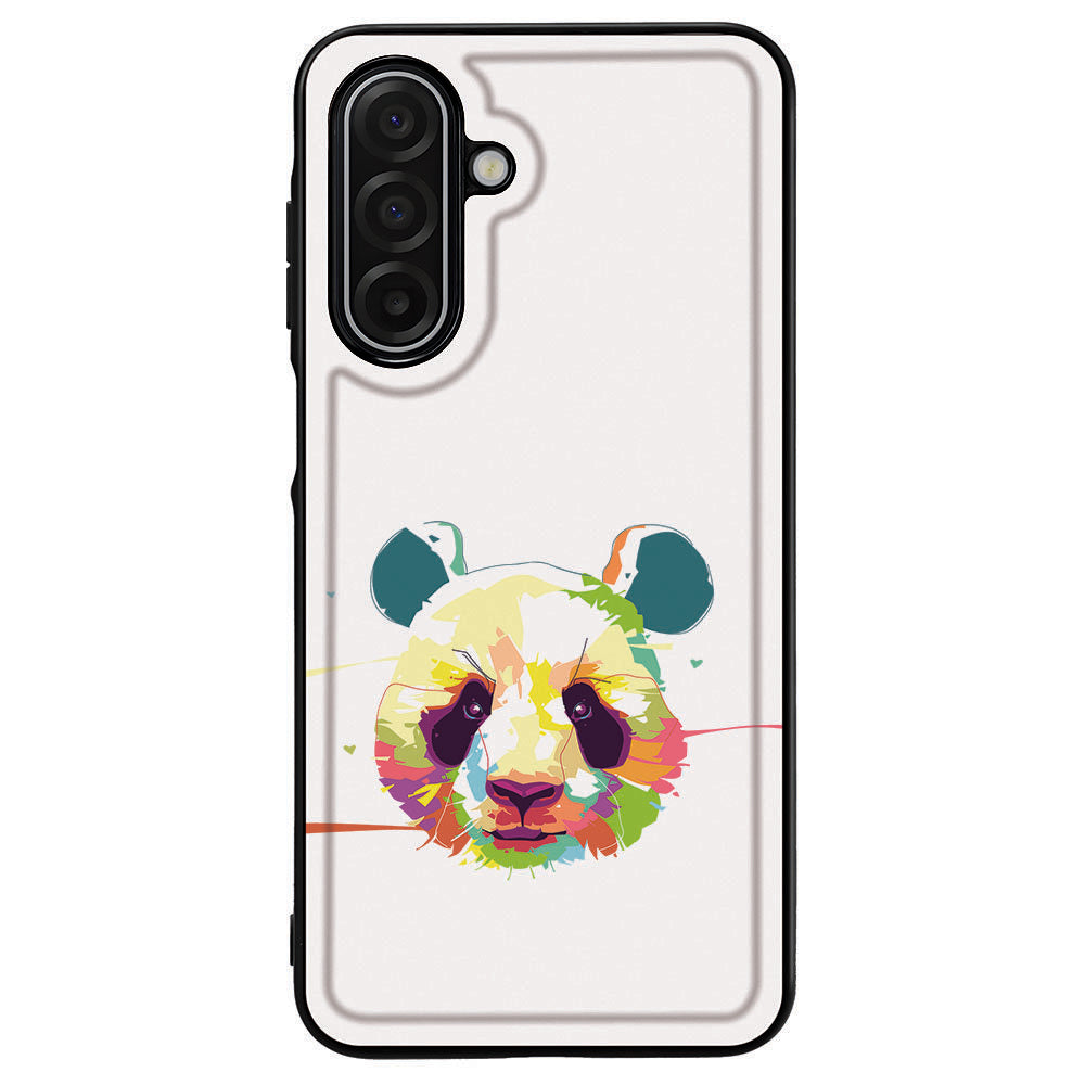 Samsung Galaxy A17 Panda Color Backcover Hoesje dierenhoofd voorkant