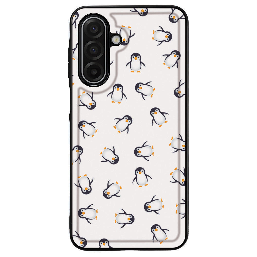 Samsung Galaxy A17 Pinguïn Design TPU Hoesje achteraanzicht