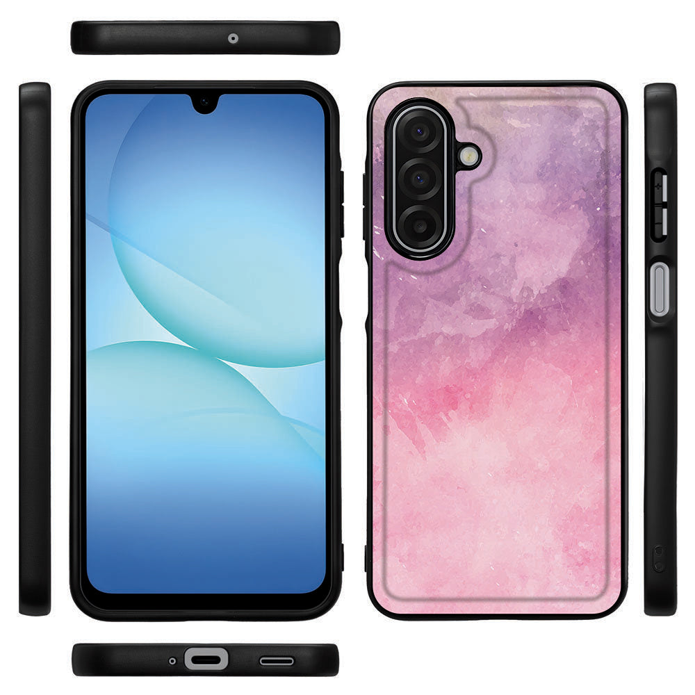 Samsung Galaxy A17 Pink Purple Paint Hoesje back cover design zijaanzicht