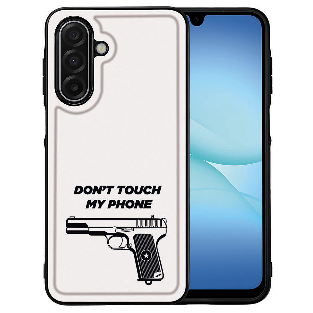 Samsung Galaxy A17 Dont Touch My Phone Pistool Grafisch Ontwerp Hoesje
