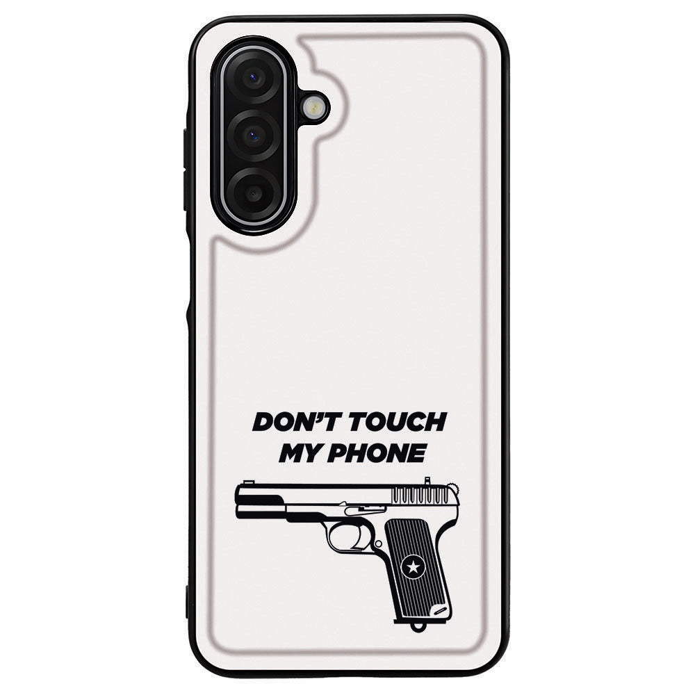 Samsung Galaxy A17 Dont Touch My Phone Pistool Grafisch Ontwerp Hoesje Portret