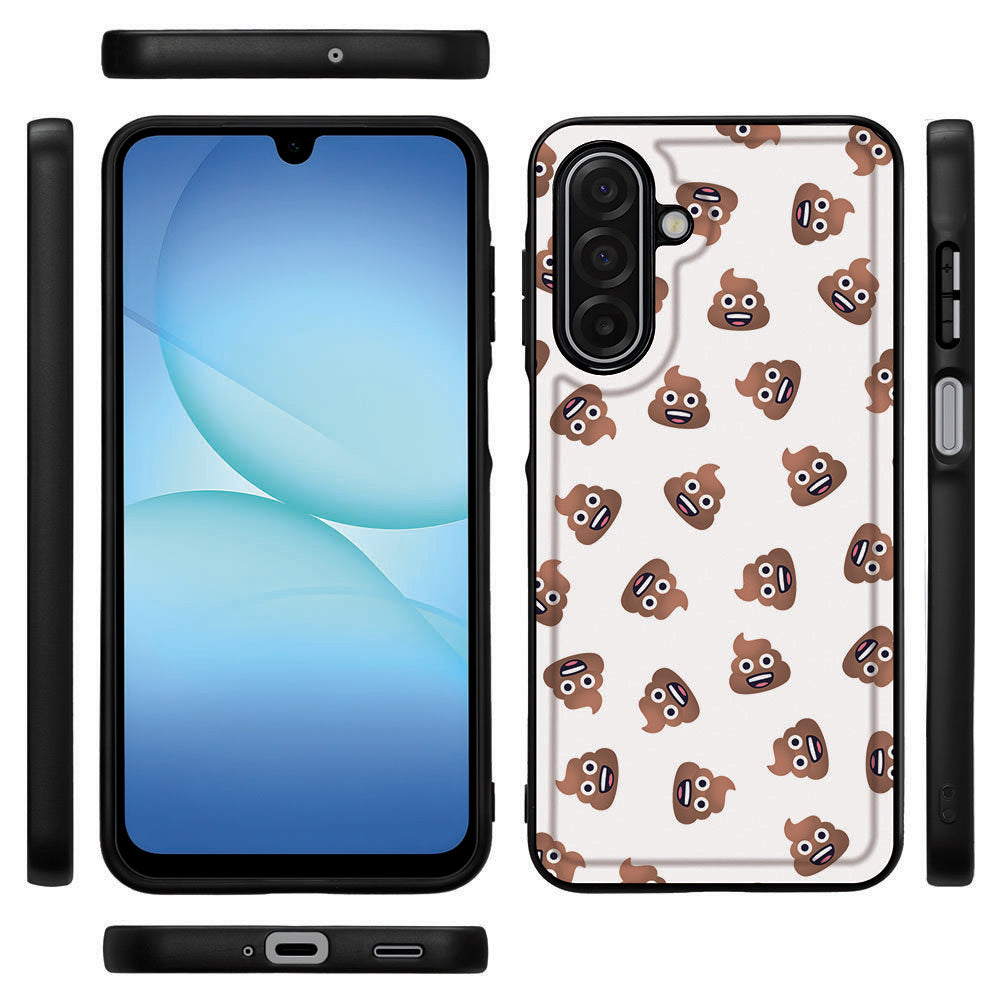 Samsung Galaxy A17 Beschermhoes Poep Emojis voorkant zijkanten achterkant