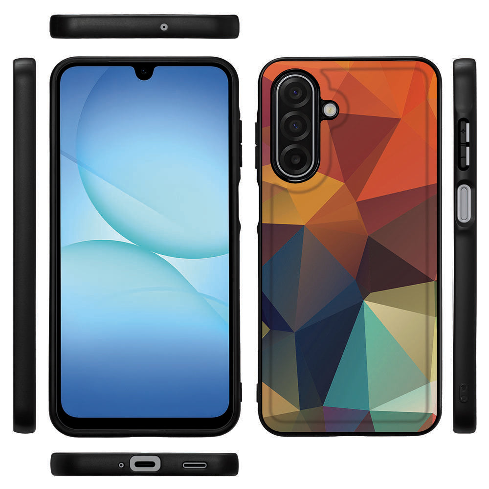 Samsung Galaxy A17 Hoesje Polygon Color achterkant zijkanten voorkant