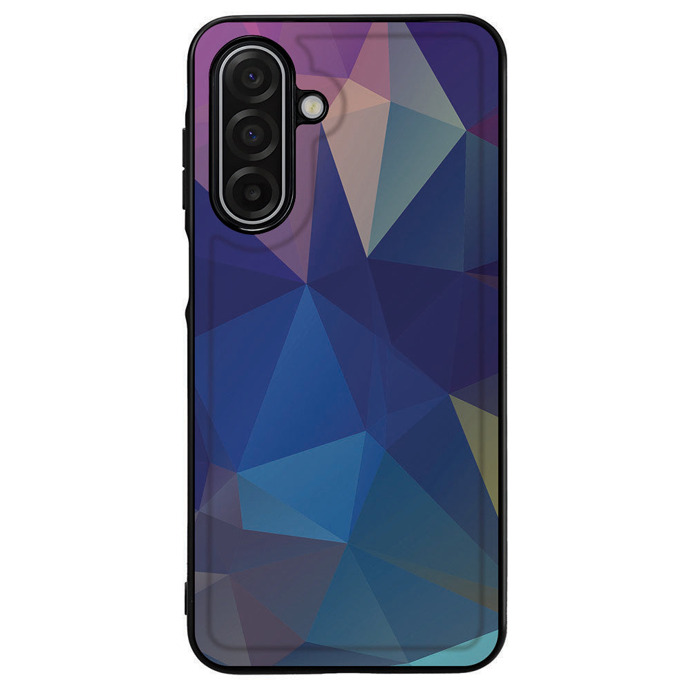 Samsung Galaxy A17 Polygon Dark backcover hoesje geometrische print voorkant